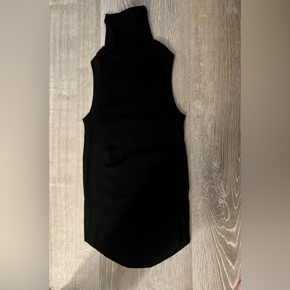 Zara High Collar Knit Top - Black - Picture 1 of 9